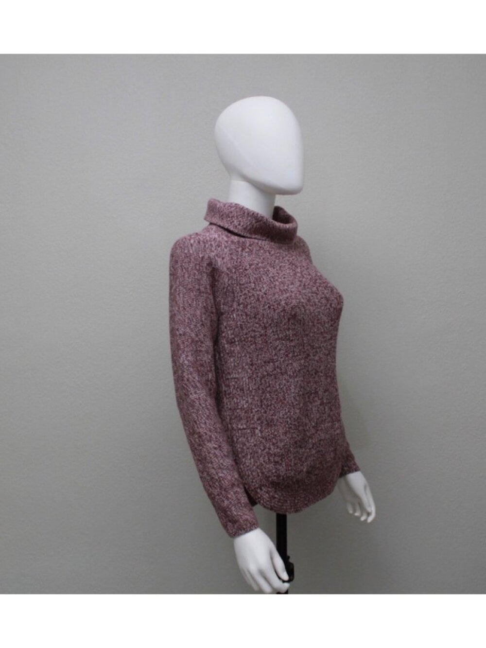 Loft Outlet Petite Sweter Women Woven Size SP Color Burgundi Long Sleeve - Picture 2 of 10